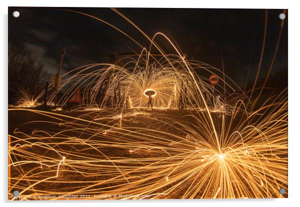 Steel Wool Spinning Acrylic by Stephen Coughlan