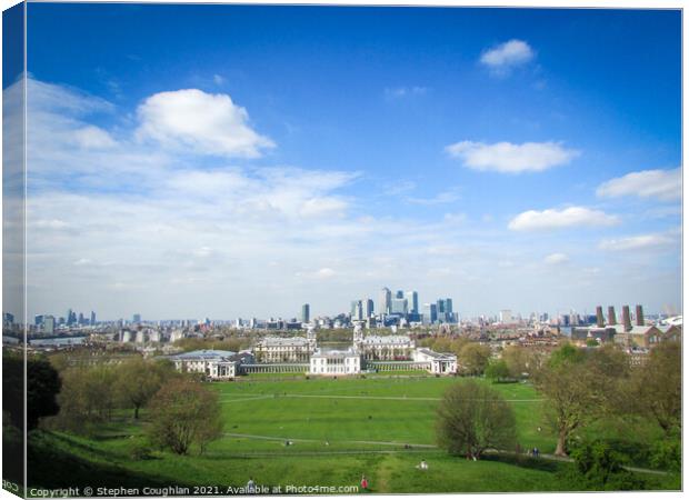 View from Greenwich Park Canvas Print by Stephen Coughlan