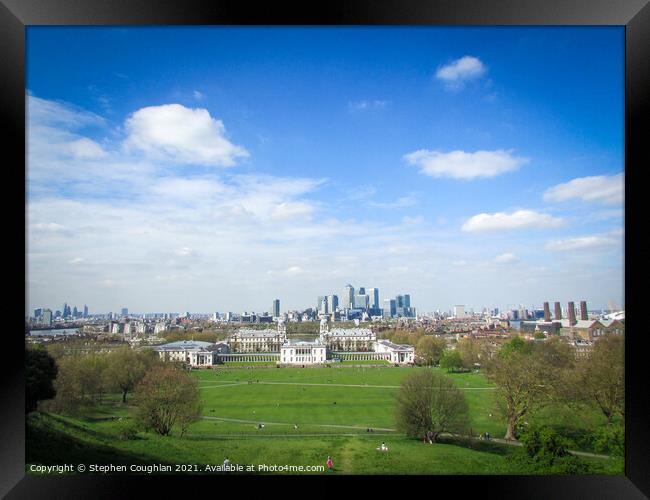 View from Greenwich Park Framed Print by Stephen Coughlan