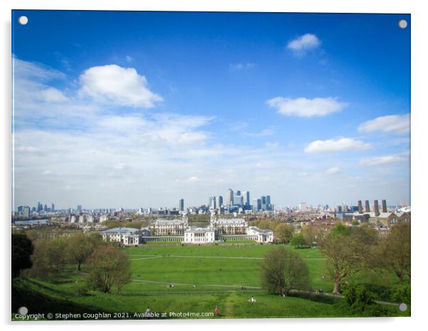 View from Greenwich Park Acrylic by Stephen Coughlan