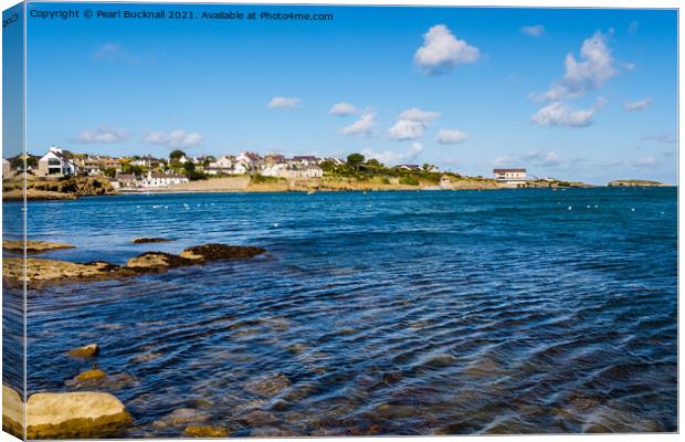Moelfre Anglesey Wales Seascape Canvas Print by Pearl Bucknall