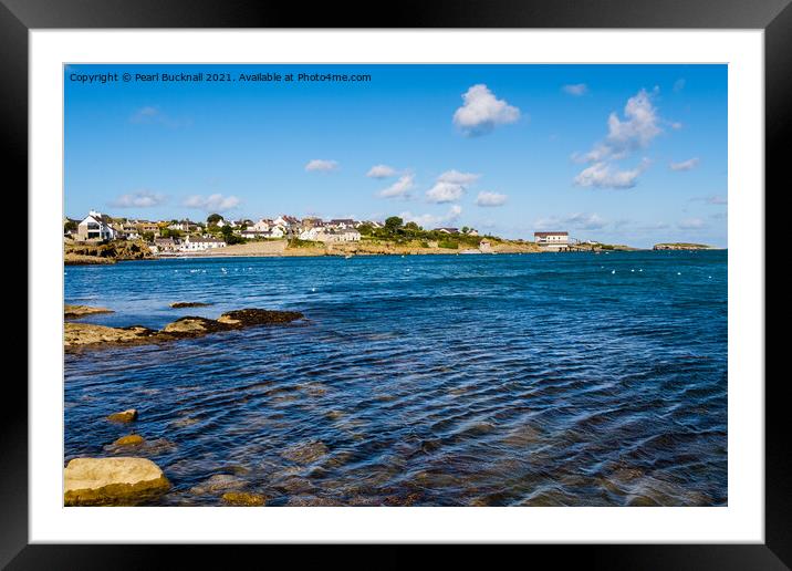 Moelfre Anglesey Wales Seascape Framed Mounted Print by Pearl Bucknall