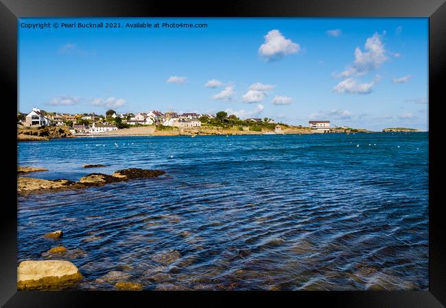 Moelfre Anglesey Wales Seascape Framed Print by Pearl Bucknall