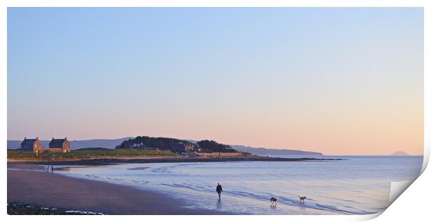 A stroll along Prestwick beach Print by Allan Durward Photography