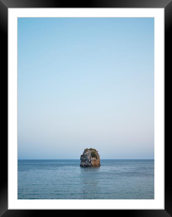 The rock Framed Mounted Print by Dimitrios Paterakis