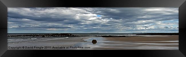 Warkworth Beach Panorama Framed Print by David Pringle