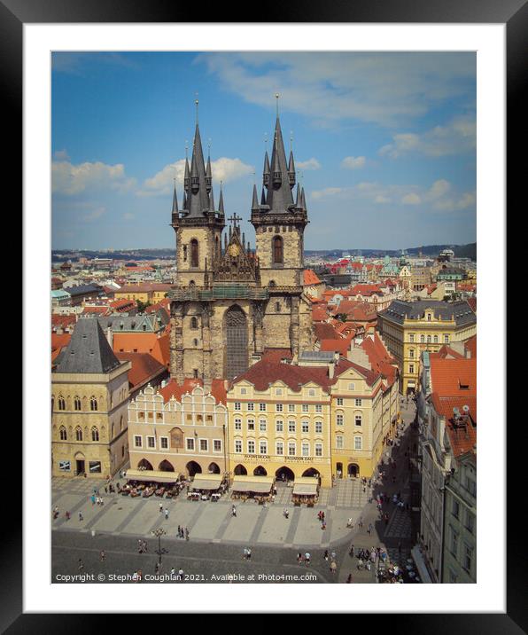 Prague Old Town Square Framed Mounted Print by Stephen Coughlan