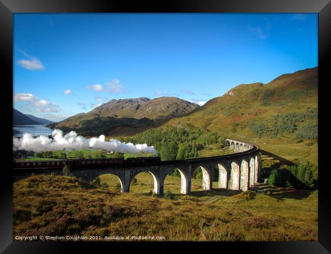 Steam on the Glenfinnan Viaduct Framed Print by Stephen Coughlan
