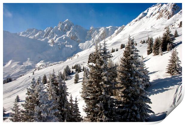 Courchevel 1850 3 Valleys French Alps France Print by Andy Evans Photos