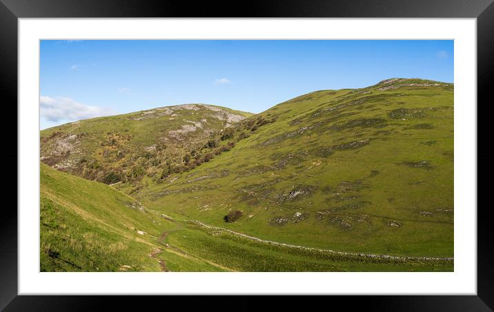 Pathway down Thorpe Cloud Framed Mounted Print by Jason Wells