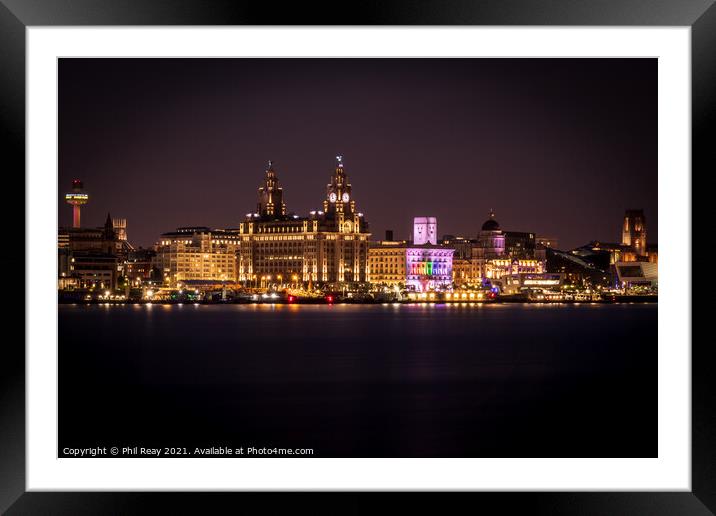 The Liver Building, Liverpool  Framed Mounted Print by Phil Reay