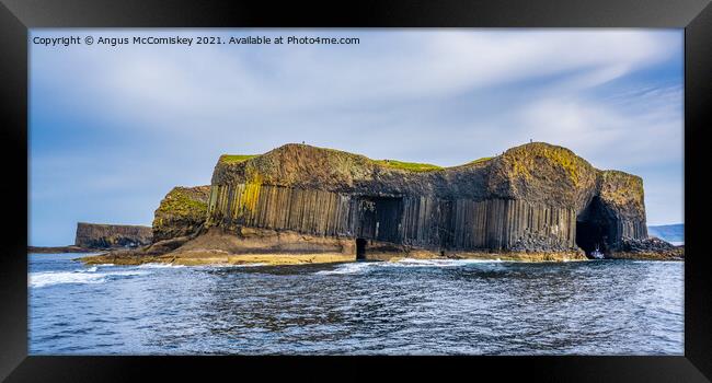 Isle of Staffa panorama Framed Print by Angus McComiskey