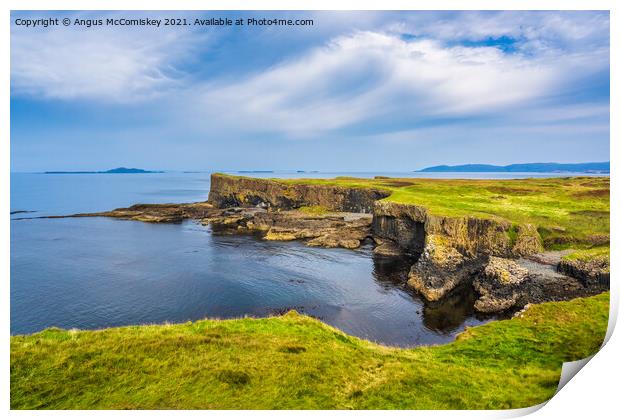Sea cliffs, Isle of Staffa Print by Angus McComiskey