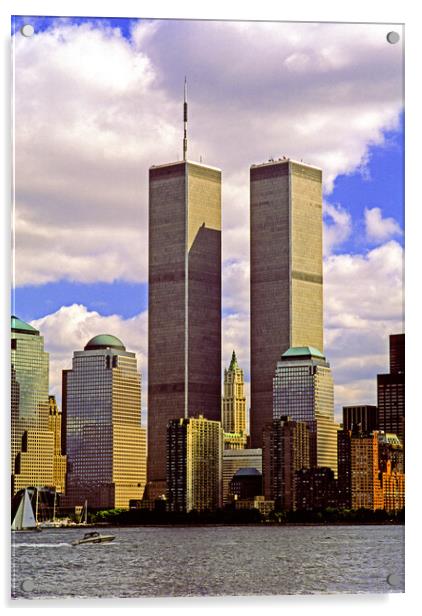 The Twin Towers Acrylic by Gerry Walden LRPS