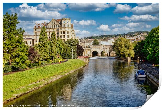 Graceful Pulteney Bridge Bath Print by Roger Mechan