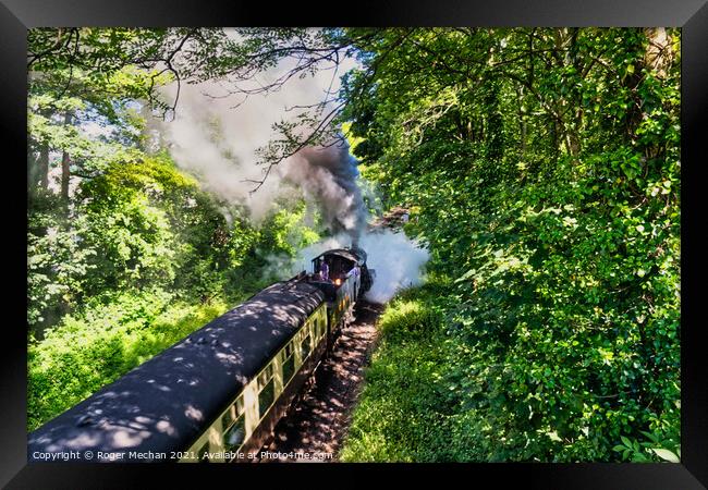 Enchanting Steam Train Journey Framed Print by Roger Mechan