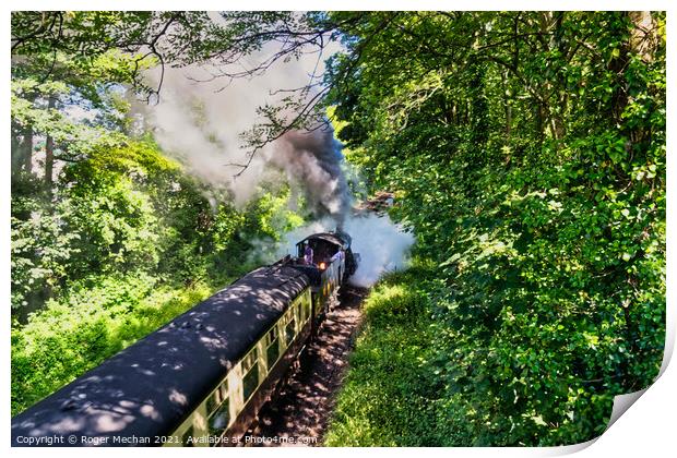 Enchanting Steam Train Journey Print by Roger Mechan