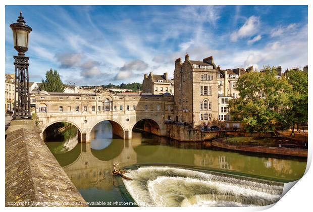 Bath's Iconic Pulteney Bridge Print by Roger Mechan