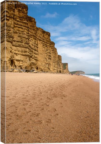 West Bay, Dorset Canvas Print by Christopher Keeley