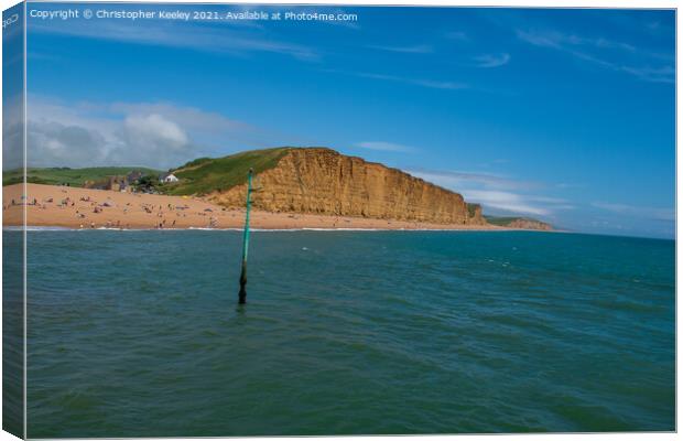 West Bay on the Jurassic Coast Canvas Print by Christopher Keeley