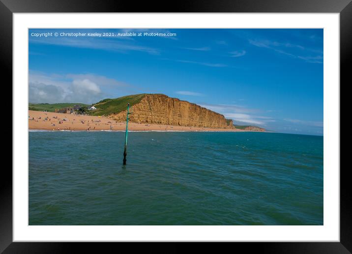 West Bay on the Jurassic Coast Framed Mounted Print by Christopher Keeley