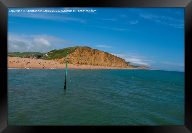 West Bay on the Jurassic Coast Framed Print by Christopher Keeley