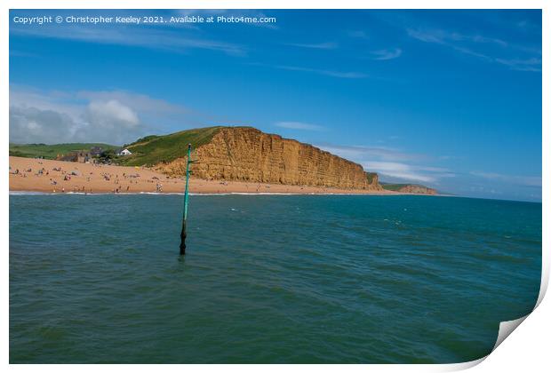 West Bay on the Jurassic Coast Print by Christopher Keeley