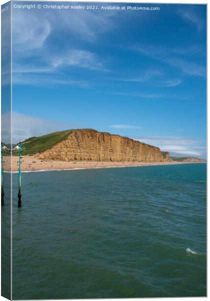 West Bay beach Canvas Print by Christopher Keeley