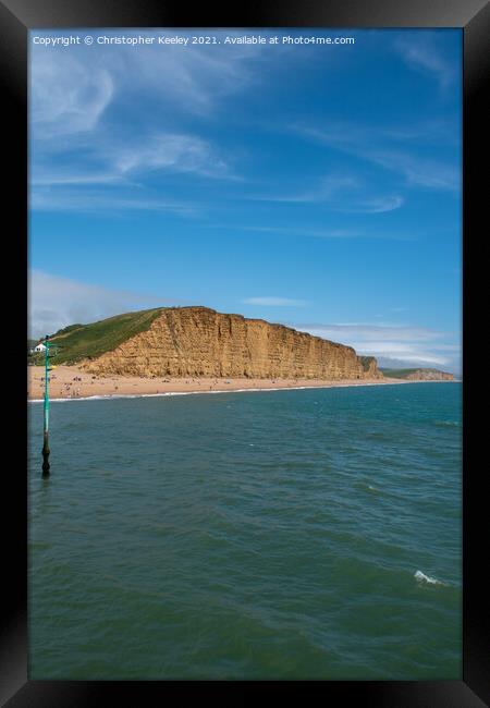 West Bay beach Framed Print by Christopher Keeley