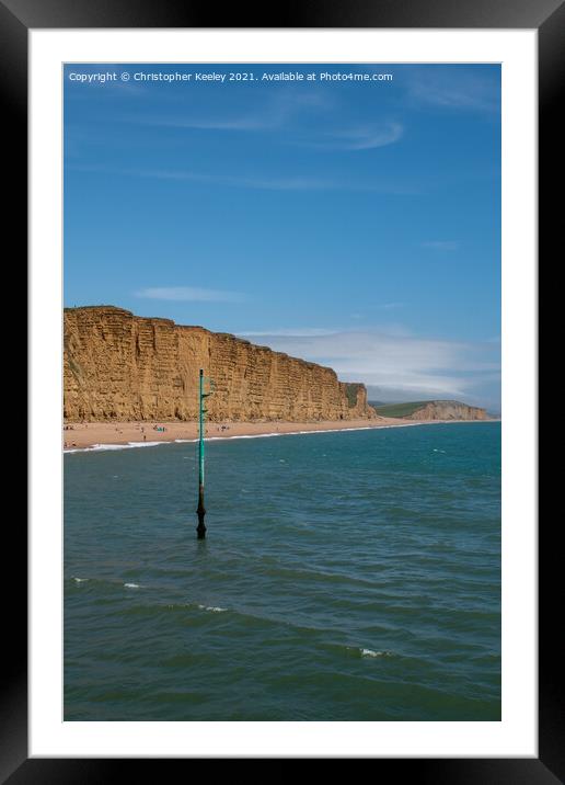 Summer views of West Bay, Dorset Framed Mounted Print by Christopher Keeley