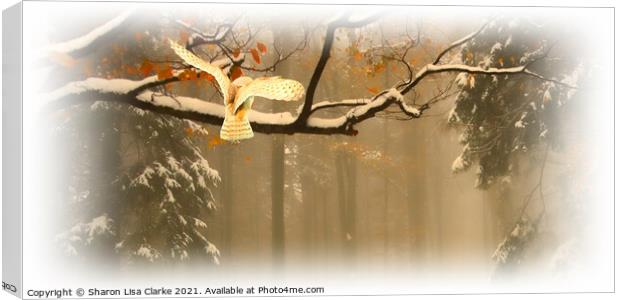 Winters Perch Canvas Print by Sharon Lisa Clarke