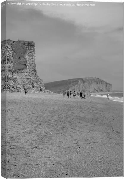 West Bay in Dorset Canvas Print by Christopher Keeley