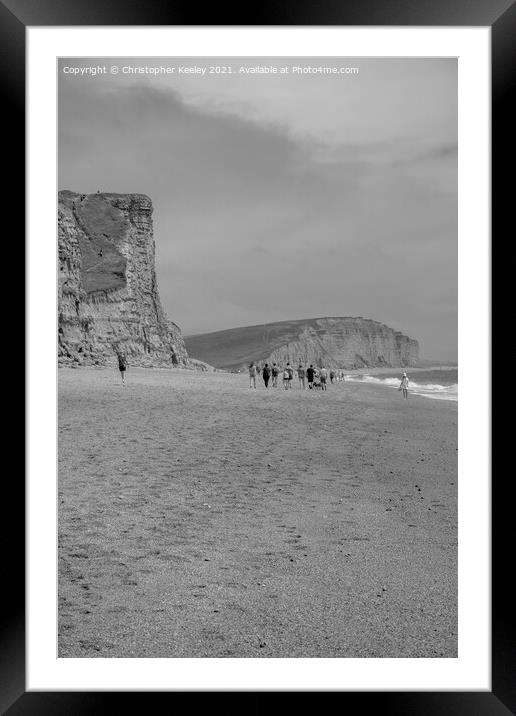 West Bay in Dorset Framed Mounted Print by Christopher Keeley