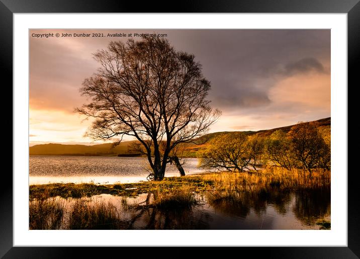 Sunrise on Loch Freuchie Framed Mounted Print by John Dunbar