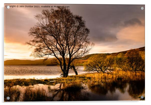 Sunrise on Loch Freuchie Acrylic by John Dunbar