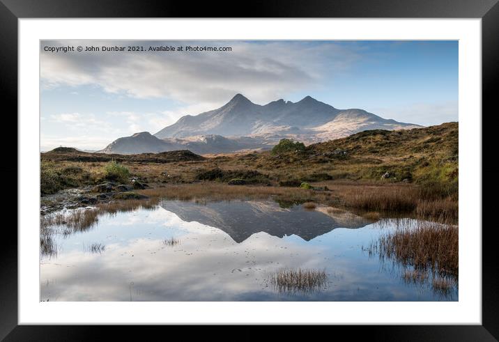 Sgùrr nan Gillean Reflection Framed Mounted Print by John Dunbar