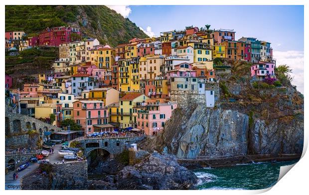 Picturesque Colorful Town of Cinque Terre, Italy. Print by Maggie Bajada