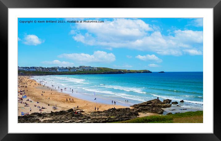Fistral Beach Newquay Framed Mounted Print by Kevin Britland