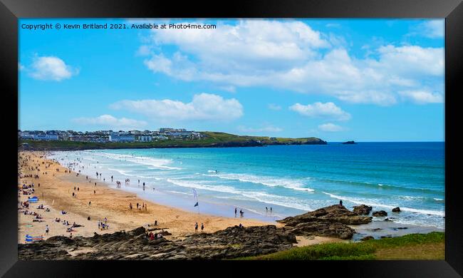 Fistral Beach Newquay Framed Print by Kevin Britland