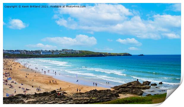 Fistral Beach Newquay Print by Kevin Britland