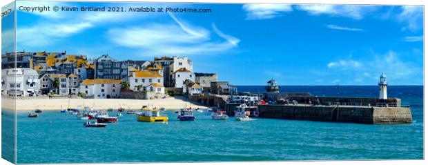 St Ives harbour Cornwall Canvas Print by Kevin Britland