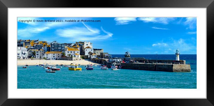 St Ives harbour Cornwall Framed Mounted Print by Kevin Britland