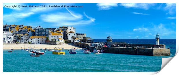 St Ives harbour Cornwall Print by Kevin Britland