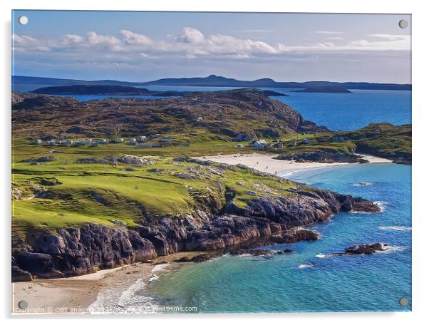 Achmelvich Bay Beaches Assynt Highland Scotland Acrylic by OBT imaging