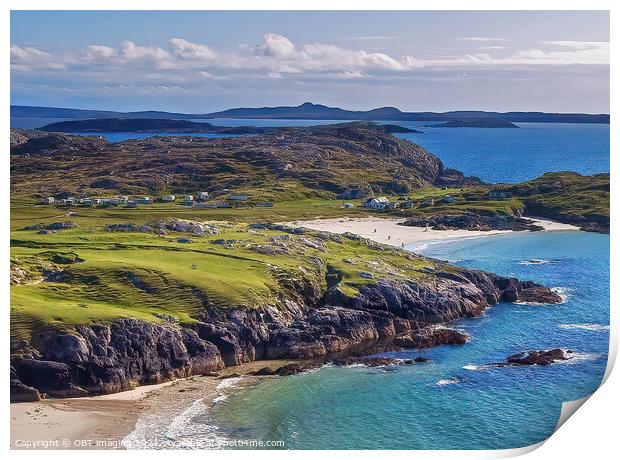 Achmelvich Bay Beaches Assynt Highland Scotland Print by OBT imaging