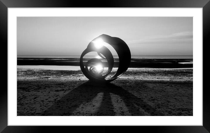 Mary's Shell Sunset Monochrome Framed Mounted Print by Michele Davis