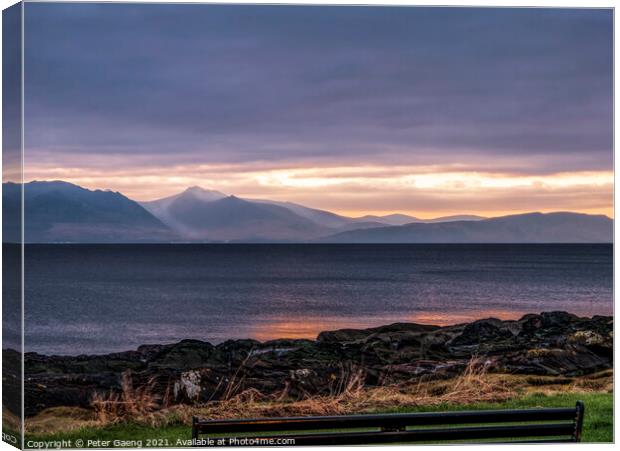  Isle of Arran blue hour - Scotland Canvas Print by Peter Gaeng