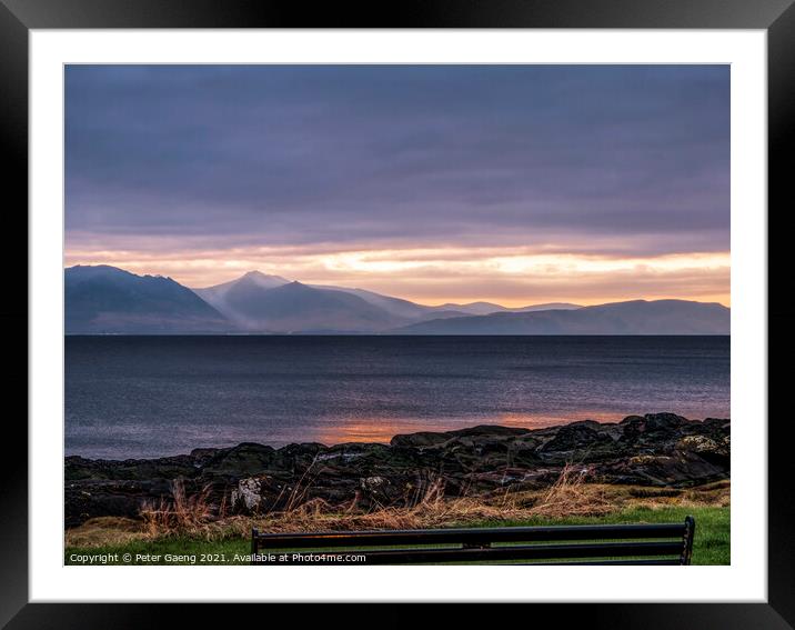  Isle of Arran blue hour - Scotland Framed Mounted Print by Peter Gaeng