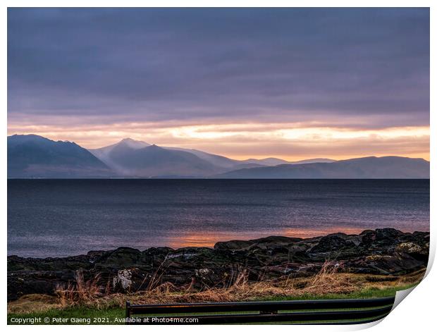  Isle of Arran blue hour - Scotland Print by Peter Gaeng