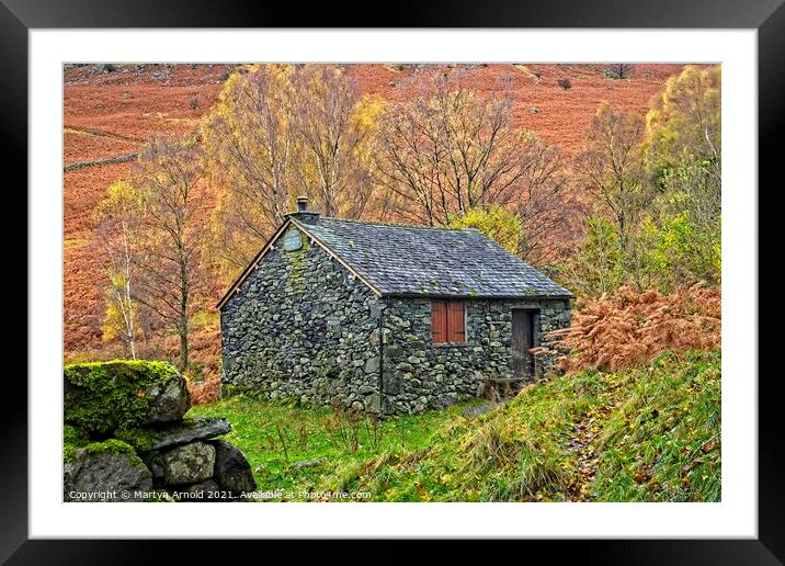 Bark House, Ashness Bridge, Lake District Framed Mounted Print by Martyn Arnold